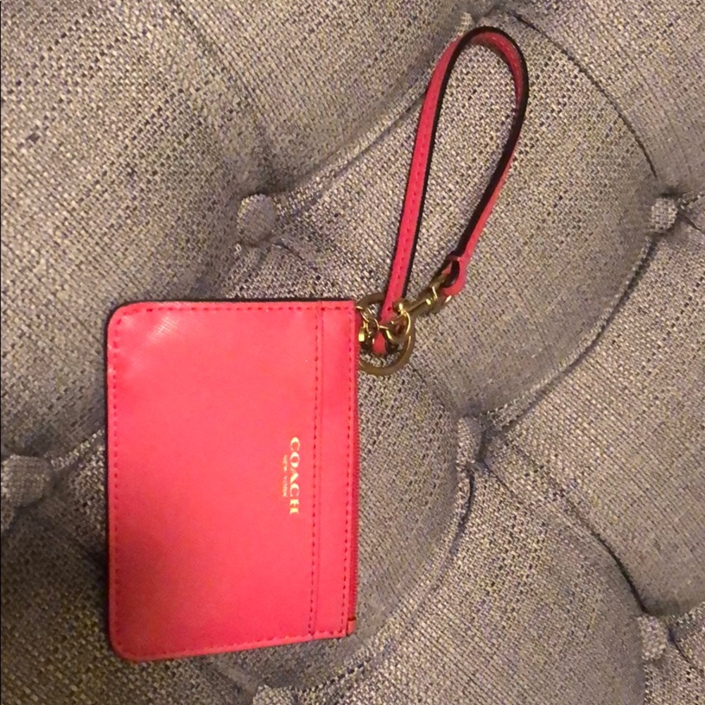 Coach ID and key holder with coin pouch